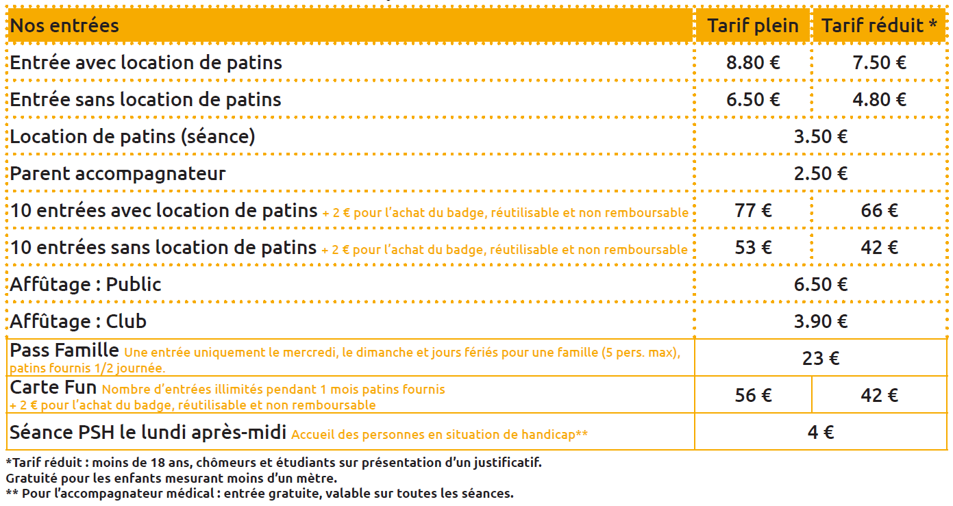 Tarifs